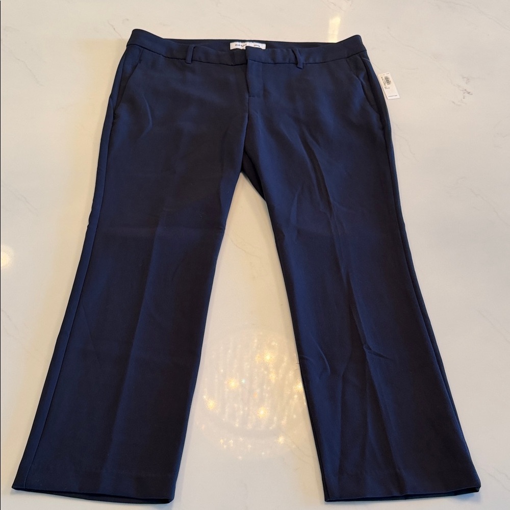 Women’s Old Navy Harper dark Blue Trousers size 14 petite NWT